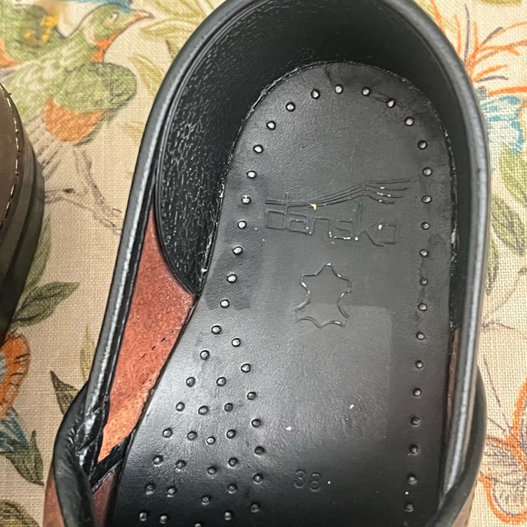 Brown Leather Clog Shoes 38 - Picture 4 of 9